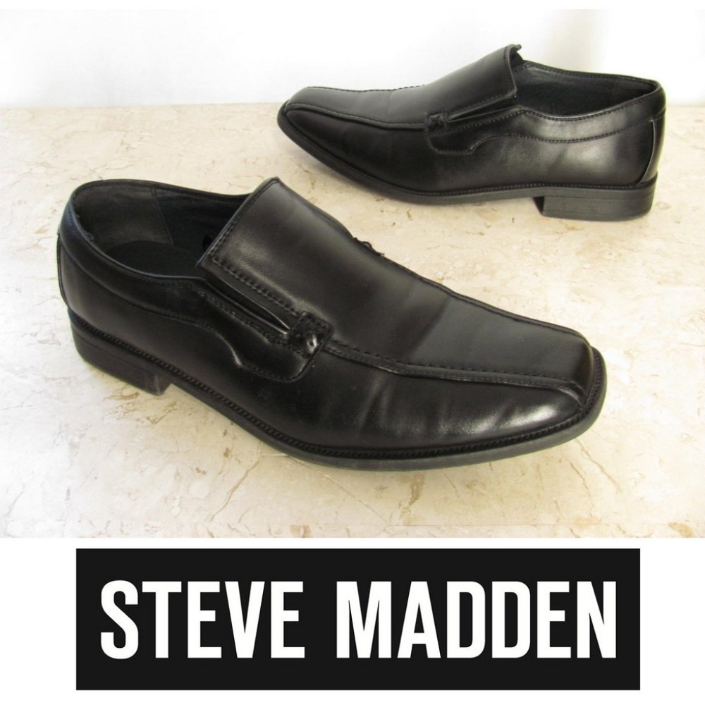 Steve Madden Loafers 6 Black Vegan Leather